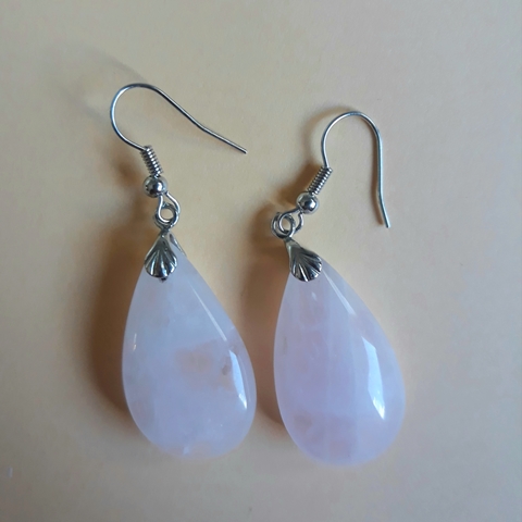 Rose quartz earrings
